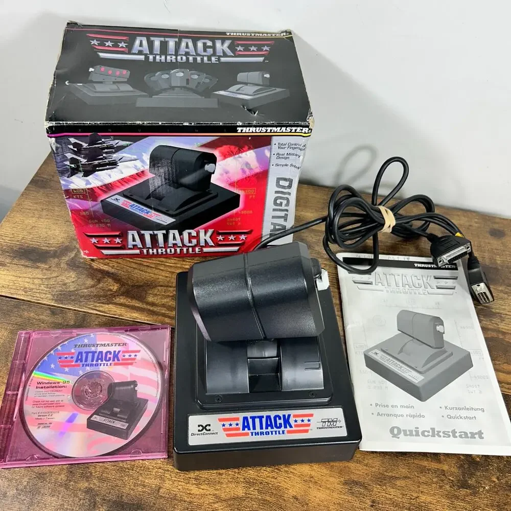 Vintage Flight Control Thrustmaster Attack Throttle Digital Game